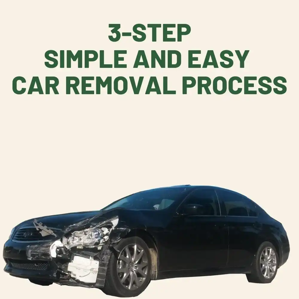 we offer 3 step easy and simple car removal process