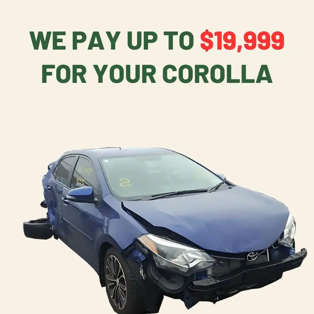 we pay up to 19999 for your Toyota corolla car