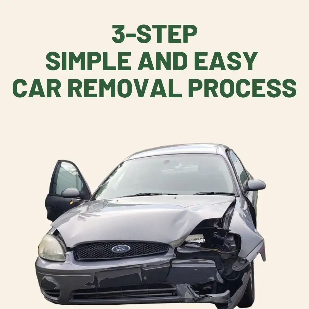 3-step car removal process and free pickup
