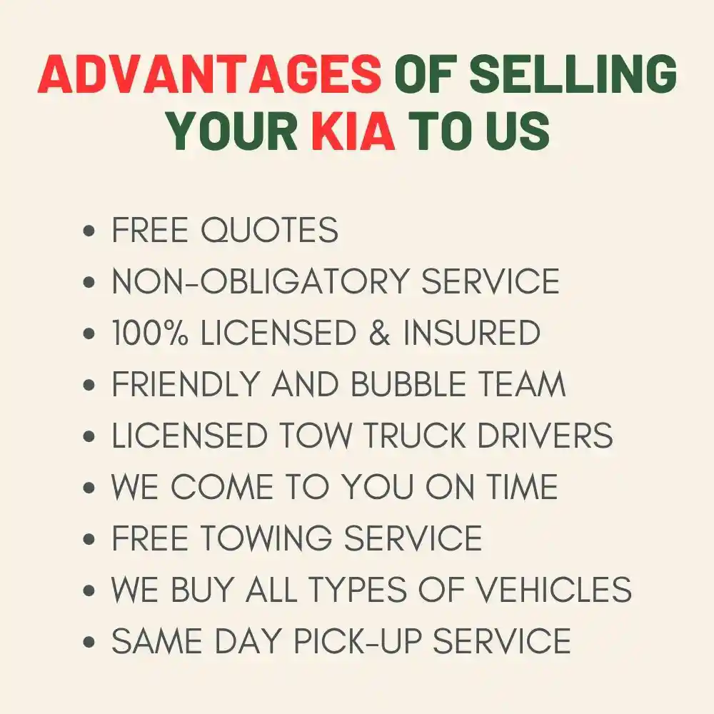 advantages of selling your Kia to us