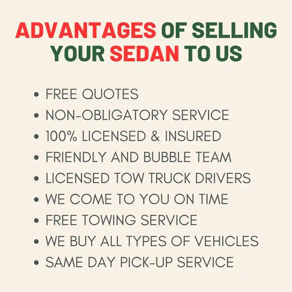 advantages of selling your sedan to us
