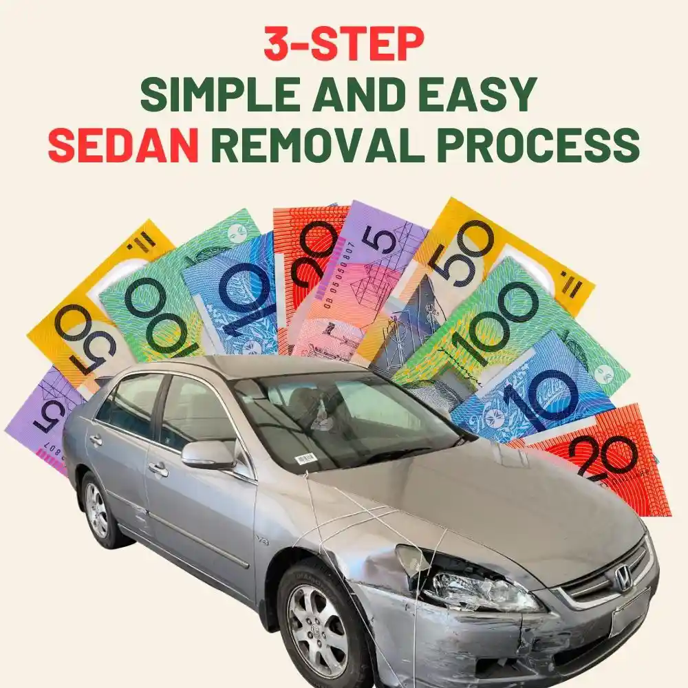 sell your car with our 3 step simple and easy sedan removal process
