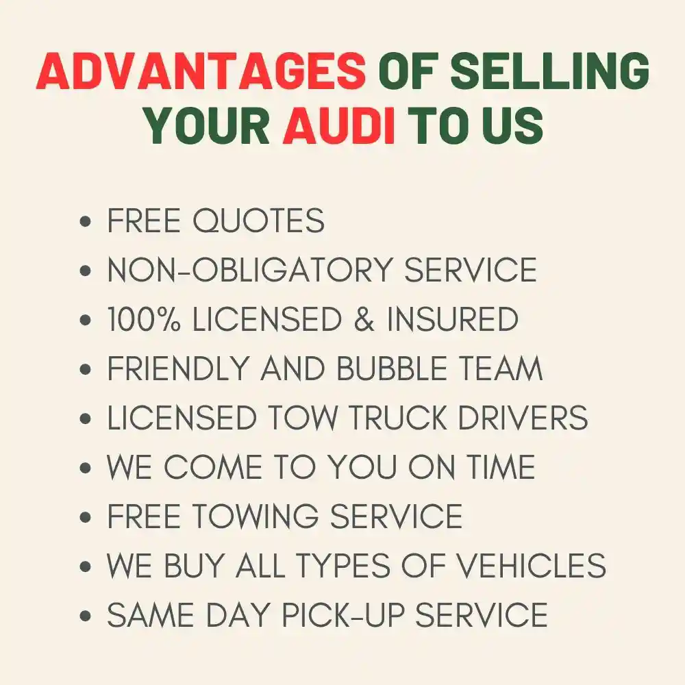 advantages of selling your Audi to us