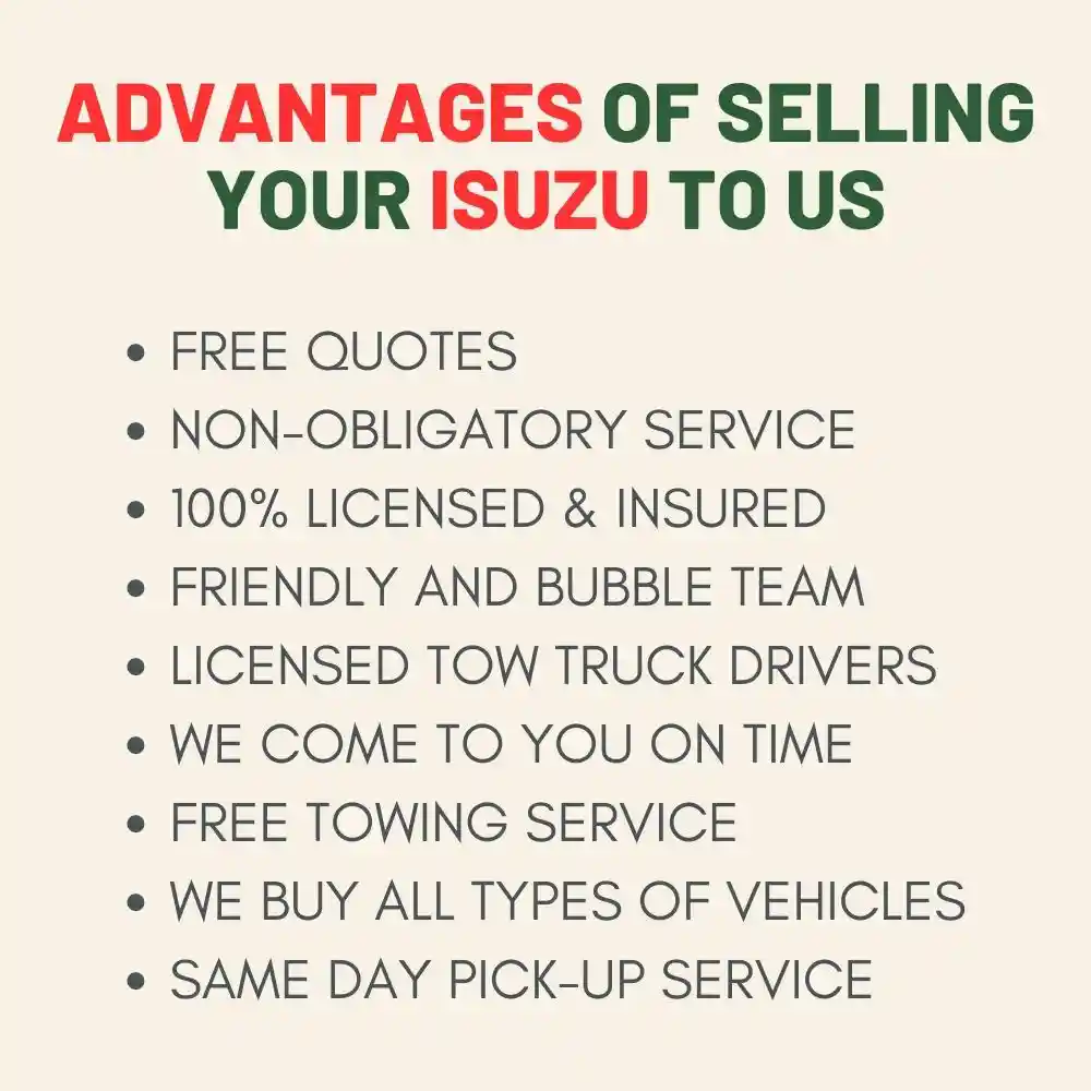 advantages of selling your isuzu to us
